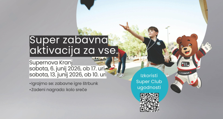 Supernova Kranj pripravlja dve soboti zabave in nagrad za obiskovalce